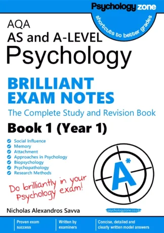 AS/A-Level AQA Psychology BRILLIANT Exam Notes: Year 1